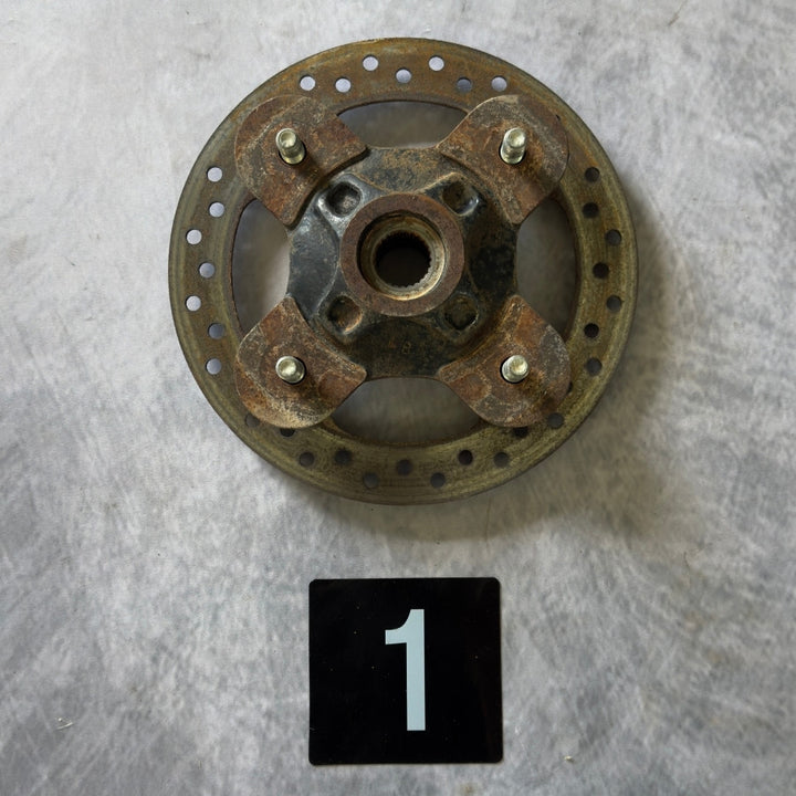 [Used] Left Rear Wheel Hub with Rotor Bundle fits Polaris RZR 1000