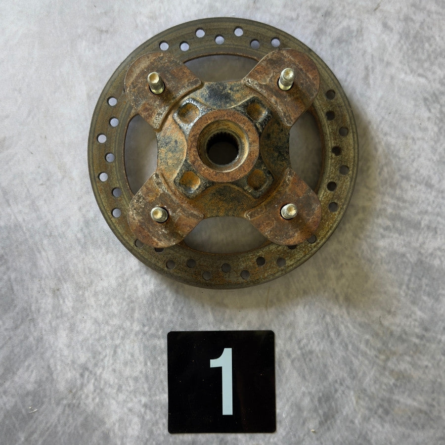 [Used] Right Rear Wheel Hub with Rotor Bundle fits Polaris RZR 1000